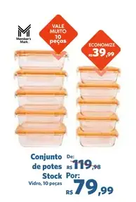 Conjunto de potes Stock