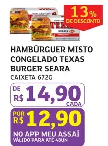 Hambúrguer Seara Misto Congelado