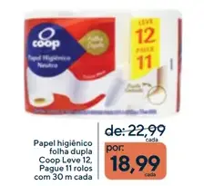 Papel higiênico Coop Folha Dupla