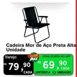 Cadeira Mor Mor de Aço Preta Alta