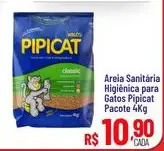 Areia Sanitária Pipicat Higiênica para Gatos