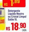 Detergente Líquido Limpol Neutro