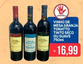 Vinho de mesa Granja Tonatto Tinto Seco
