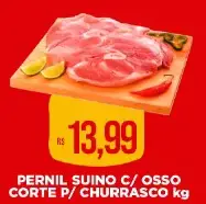 Pernil Suíno Com Osso, Corte para Churrasco