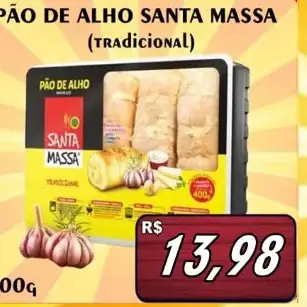 Pão de alho Santa Massa Tradicional