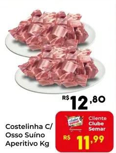 Costelinha Semar Com Osso, Suína, Aperitivo