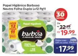 Papel Higiênico Barbosa Folha Dupla