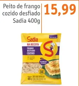 Peito de Frango Sadia Cozido Desfiado