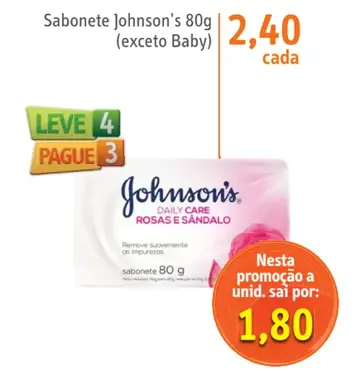 Sabonete Johnson's Rosas e Sândalo
