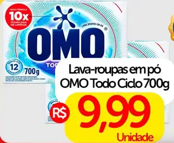 Lava-roupas OMO Em pó Todo Ciclo
