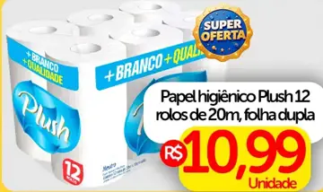 Papel higiênico Plush Folha dupla