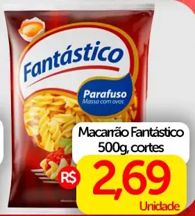 Macarrão Parafuso Fantástico Com ovos