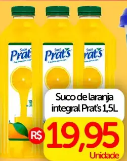 Suco de laranja Prat's Integral