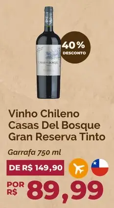 Vinho Casas del Bosque Gran Reserva Tinto