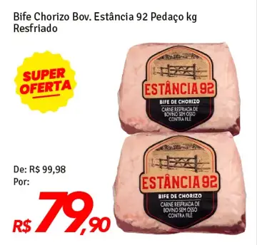 Bife de Chorizo Estância 92 Sem Osso
