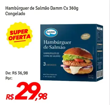 Hambúrguer de Salmão Damm