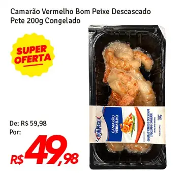 Camarão Vermelho Bom Peixe Descascado