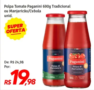 Polpa de Tomate Paganini Manjericão/Cebola