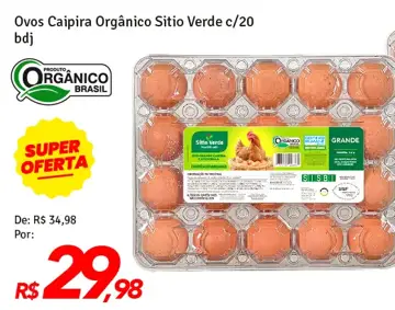 Ovos Caipira Sitio Verde Orgânico
