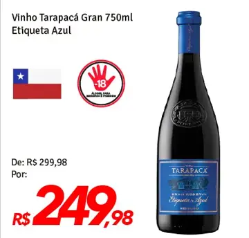 Vinho Tarapacá Gran Etiqueta Azul