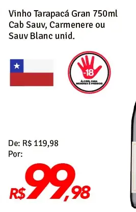 Vinho Tarapacá Gran Sauvignon Blanc