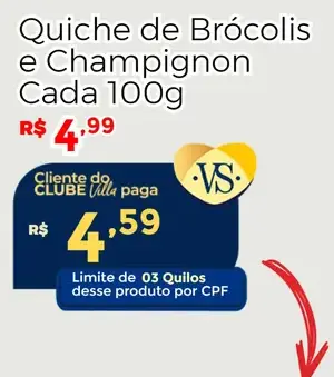 Quiche De Brócolis e Champignon