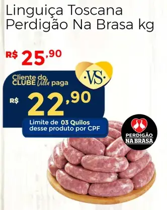 Linguiça Perdigão Toscana Na Brasa