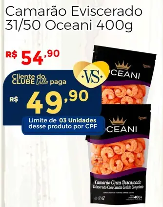Camarão Oceani Eviscerado