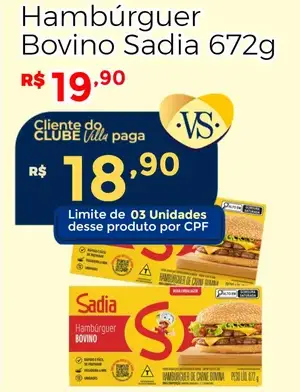 Hambúrguer Sadia Bovino