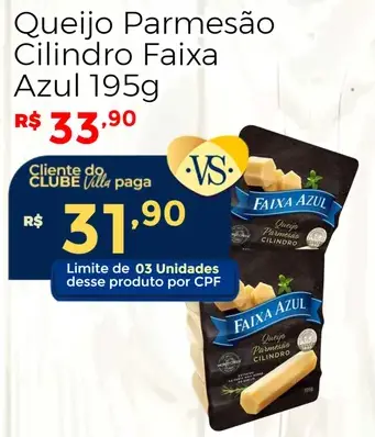 Queijo Parmesão Cilindro Faixa Azul