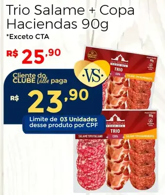 Trio de Salame e Copa Haciendas