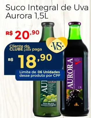 Suco de Uva Aurora Branco Integral