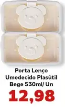 Porta Lenço Umedecido Plasútil Bege