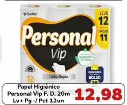Papel Higiênico Personal Folha Dupla