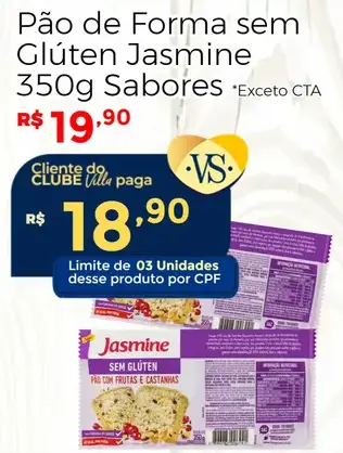 Pão de Forma Jasmine Sem Glúten