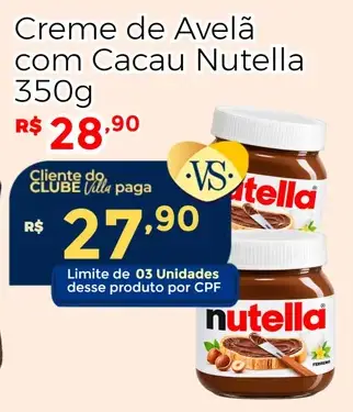Creme de Avelã com Cacau Nutella