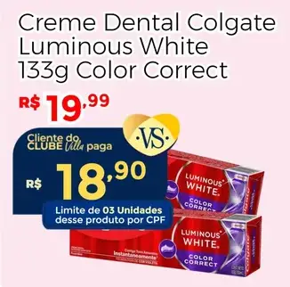 Creme Dental Colgate Luminous White Color Correct