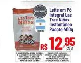 Leite em Pó Las Tres Niñas Integral Instantâneo
