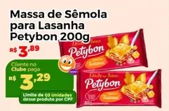 Massa de Sêmola para Lasanha Petybon
