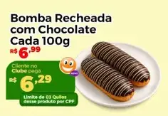 Bomba Recheada com Chocolate