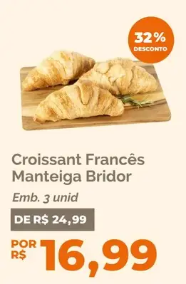 Croissant Bridor Francês Manteiga