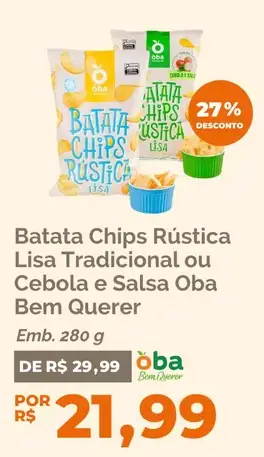 Batata Chips Bem Querer Rústica