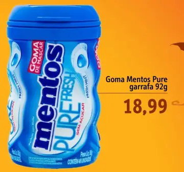 Goma de mascar Mentos Pure