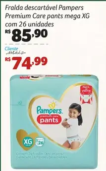 Fralda descartável Pampers Premium Care Pants