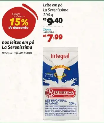 Leite em pó La Serenissima Integral Instantâneo