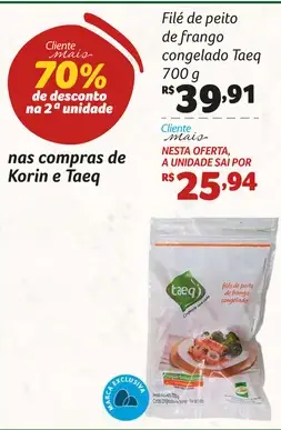 Filé de peito de frango Taeq Congelado