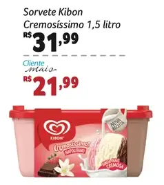 Sorvete Kibon Cremosíssimo Napolitano