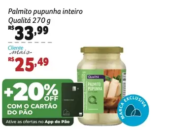 Palmito Qualitá Pupunha Inteiro