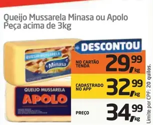 Queijo Mussarela Minasa