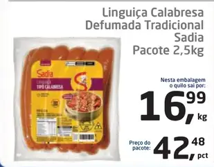 Linguiça Calabresa Sadia Defumada Tradicional